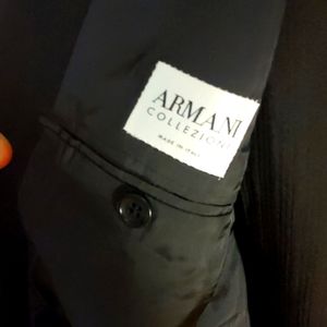Virgin wool black Armani Collezioni Suit